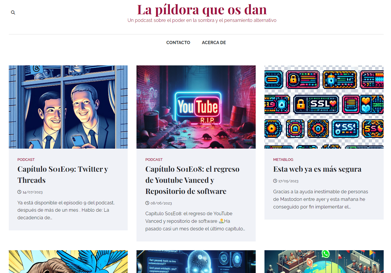 Cambio de aspecto en la web
